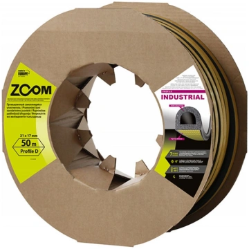 Blīvgumija ZOOM Industrial "D" melna, 21x17 mm, 50