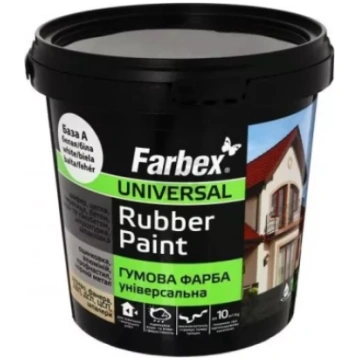 Farbex universāla gumijas krāsa 1.2kg matēta balta