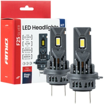 Led auto spuldzes f25 sudraba krāsā, pilna kanbusa