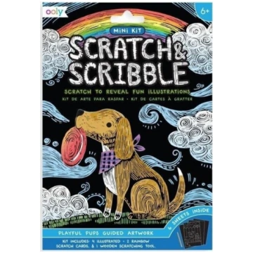 Mini Scratch & Scribble suņu skrāpējumi - krāsaini