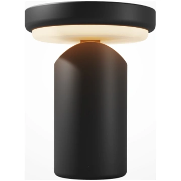 LED galda lampa ar akumulatoru „Topo“, melna, augs