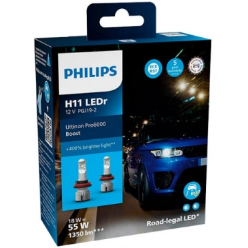 LED H11 PHILIPS Spuldzes komplekts Premium 77