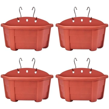 ORIMERC 25cm 4 Pack Sienas Hanging Stādītāji Plast