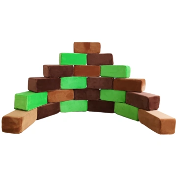PLUSH FOAM BLOCKS (RECTANGLE) - Brown/Green