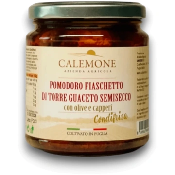 Pomodoro Fiaschetto in Olio Evo con Olive e Capper