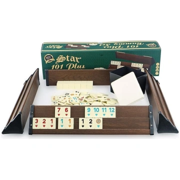 Zvaigžņu koka izskata rummy komplekts Okey ar mela