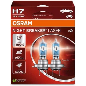 OSRAM SPULDZE H7 55W 12V NIGHT BREAKER LASER +150%