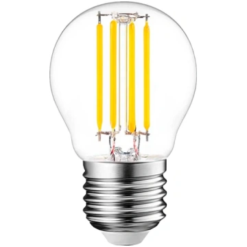 LED Filamenta spuldze E27, G45, 4W, 520lm, 3000K, 