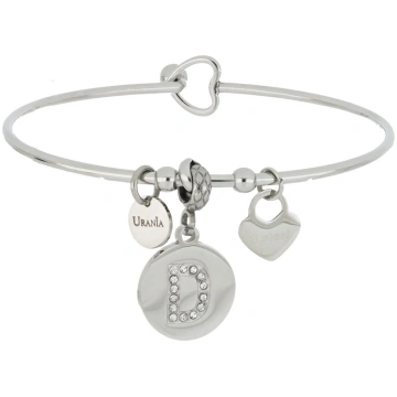 Bracciale rigido inziale D pendente BRK500D