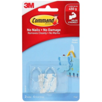 Pašlīmējošie āķi 3M Command Small Hooks, 2gab/iep,