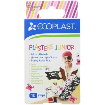 ECOPLAST Pirāts, plāksteri bērniem, 10 gb