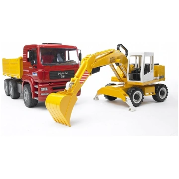 Bruder - MAN TGA construction truck and Liebherr E