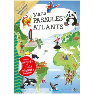 Mans pasaules atlants. Daudz uzlīmju un liels plak