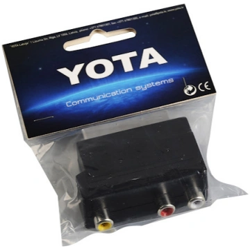 Pāreja SCART/3RCA ar slēd. (STEREO) YOTA