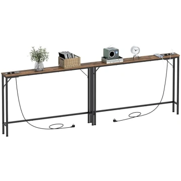 VEDECASA 2 Sets 5.9 Inch Console Table with Socket