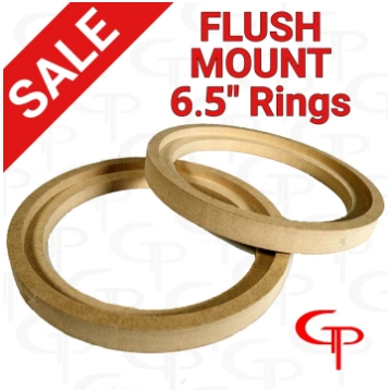 GP 6.5" Flush Mount Speaker Rings GP Car Audio