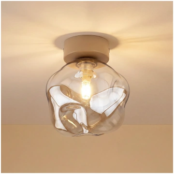 Griestu lampa „Lava“, smilškrāsā/konjaka krāsā, st