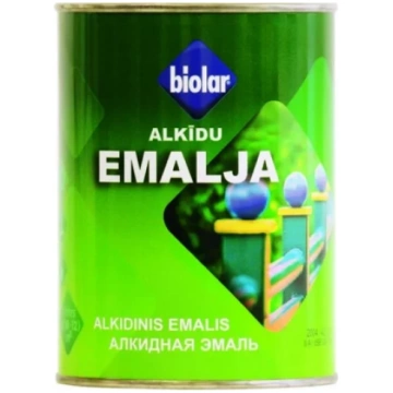 Biolar Alkīda emalja 0.45L Dzeltena spīdīga