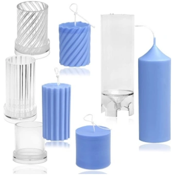 MILIVIXAY 4 x plastmasas sveču veidnes sveču izgat