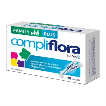 COMPLIFLORA FAMILY+, pulveris, 10 gab. Pamex Pharm