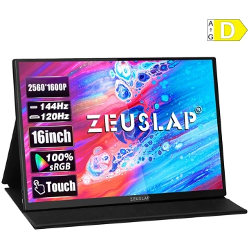 Zeuslap P16KT Portable Monitor with a 16-inch 144H