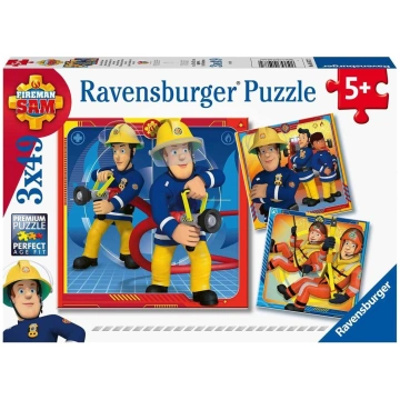 Puzle Ravensburger Fireman Sam 3x49 05077, 21 cm x