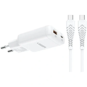 VEGER Phone charger USB-A + Type-C PD 65W + Type-C