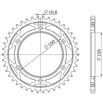 Steel Crown Pitch 525 Z 42 Teeth For Ktm 1290 Supe