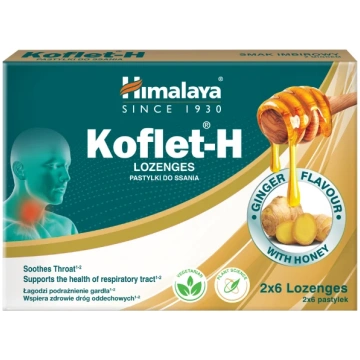 Koflet-H ledenes ar ingvera un medus garšu, 12 gb