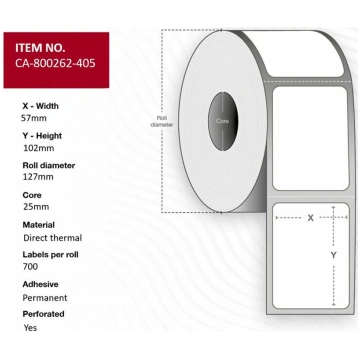 Capture - labels - 8400 label(s) - 57 x 102 mm (al