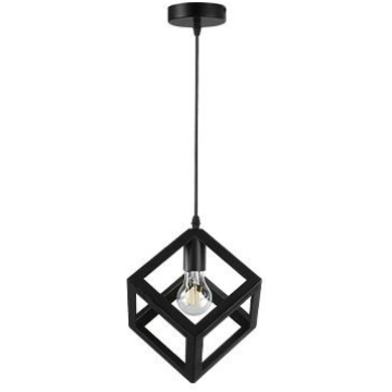 Griestu lampa E27 Cube , melna