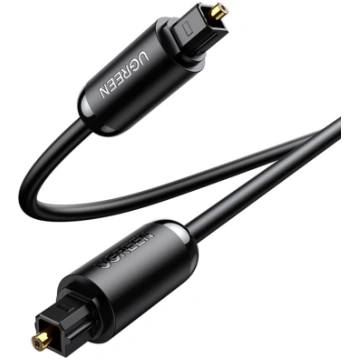 Toslink SPDIF optiskais audio kabelis 1 m - melns 