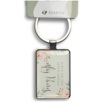 Breloczek Szaron Brelok metalowy srebrny - Niech s