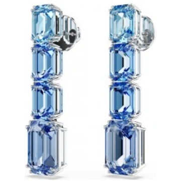Orecchini a buco pendenti Swarovski Millenia blu p