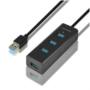 AXAGON HUE-S2BL 4x USB3.0 Charging Hub 1.2m Cable 