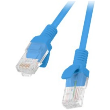 Lanberg patch cable - 25 cm - blue, RAL 5012 PCU5-