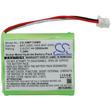 2000mAh for OMRON HBP-1300,HBP-1300 blood pressure