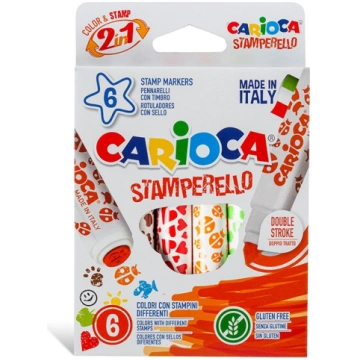 Flomasteri-zīmogi CARIOCA 6 krāsas (200-06174)