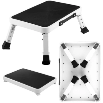 Height Adjustable Folding Step with 3 Levels, Port