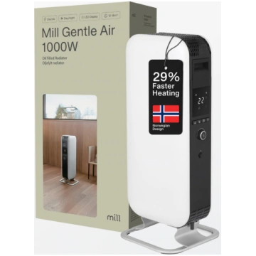 Eļļas sildītājs AB-H1000DN, 1000 W, 16 m² Mill 709