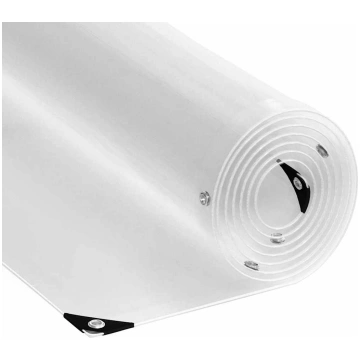 Caurspīdīgs brezents ar cilpām 2x10 m pvc