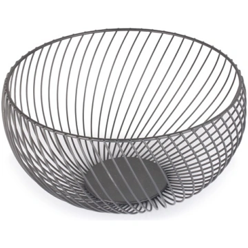 BASKET FRUIT BLACK WIRE 26.5X26.5X13CM W7130-2 (47