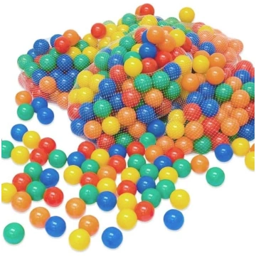 100 krāsainu plastmasas bumbu komplekts, diametrs 
