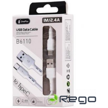 ONEPLUS kabelis B6110 USB uz Type-C 1m, balts 2101