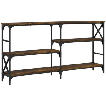 Makastle Console Table with 3 Open Shelves, Metal 