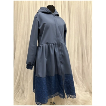 Elegnats Softshell mētelis ar mežģīni.Sieviešu mēt