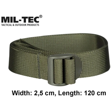 Mil-tec pašvelkojoša siksna ar sprādzi 120 cm zaļa