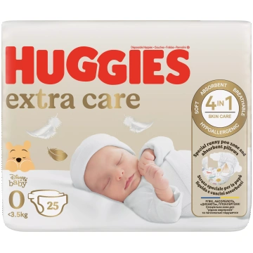 HUGGIES Extra Care 0+ Jaundzimušajiem
