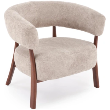 UDON leisure chair, cappuccino / walnut