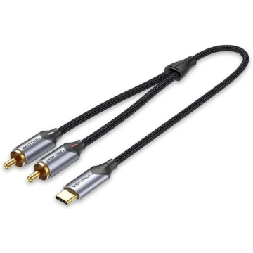 Vention USB-C uz 2RCA vīriešu audio kabelis, 2 m